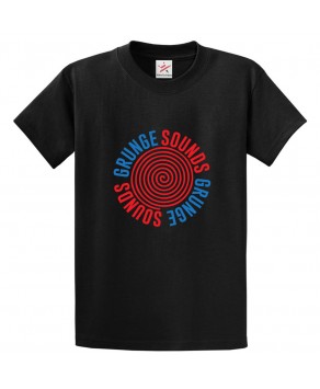 Grunge Sounds Unisex Classic Kids and Adults T-Shirt for Music Lovers